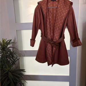 Louis Vuitton Brown Trench Coat with Monogram Lining